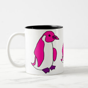 AQ- Pink Penguin Cartoon Mug