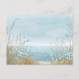 Aqaurell Illustration Strand Landschaft pastell Postcard
