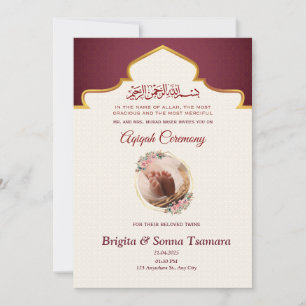 aqeeqah invitation for twins 