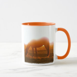 AQHA Horse Grazing at Sunset Mug