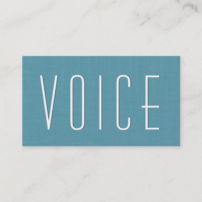 Aqua ACTOR Simple Style V50 Business Card (Front)