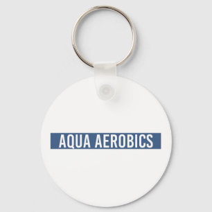 Aqua Aerobics Minimalist Water Aerobics Gift Keychain