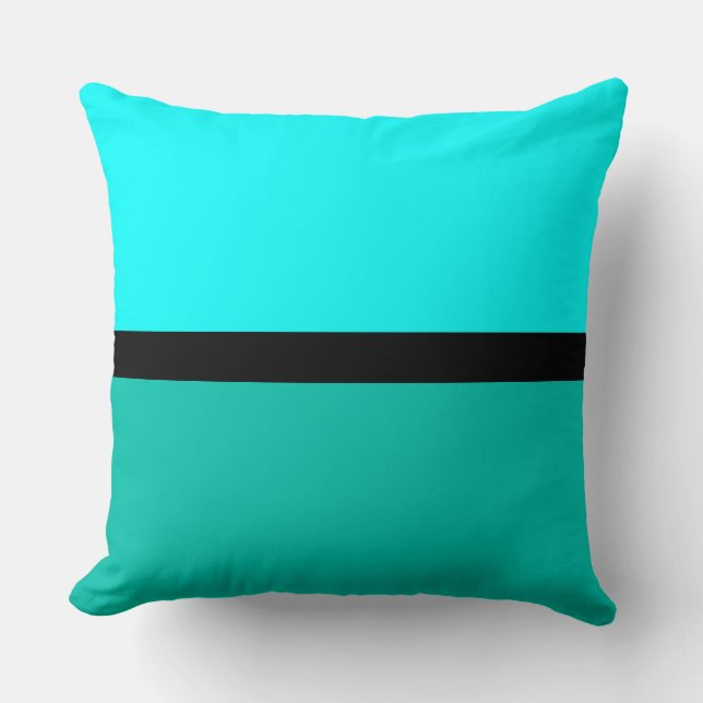 Aqua & Amazonite Solid Colour Background Throw Pillow (Front)