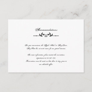 Aqua and Black Elegant Wedding Insert
