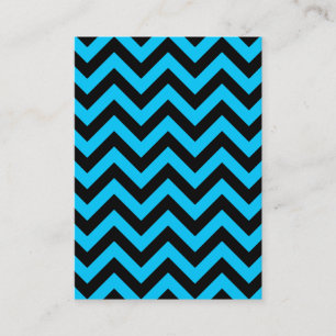 Aqua and Black Zig Zag Business Card