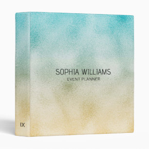 Aqua and Gold Ombre Foil Binder