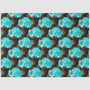 Aqua and Gold Series Design 13 Tissue Paper