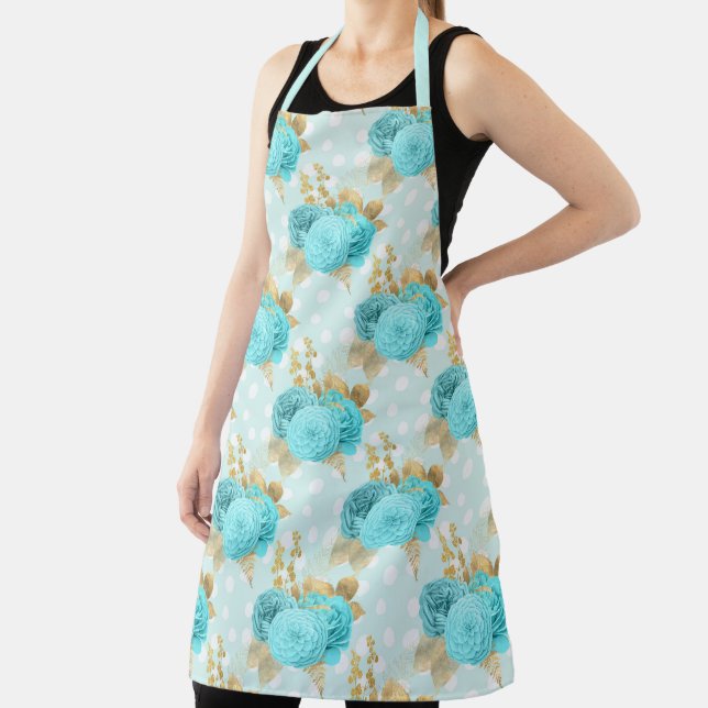 Aqua and Gold Series Design 6  Apron (Insitu)