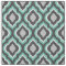 Aqua and Grey Ikat Moroccan
