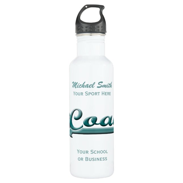 Aqua and Grey Star Coach Liberty Bottle (Front)