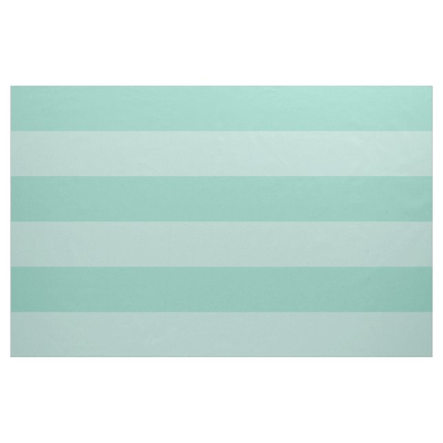Aqua and Mint Wide Stripes Large Scale Fabric (Yard)