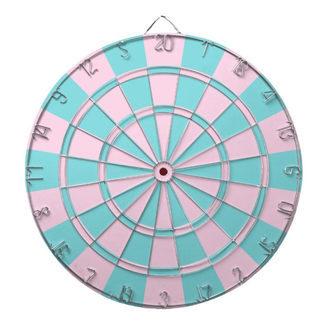 Aqua And Pink Dartboard (Front)