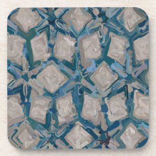 Aqua and Taupe Glaze #8295 Coaster