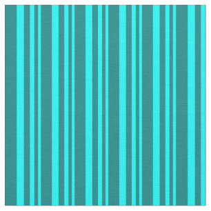 Aqua and Teal Coloured Striped/Lined Pattern Fabric