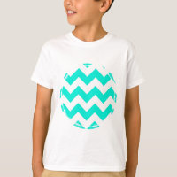 Aqua and White Chevron Pattern