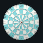 Aqua And White Dartboard<br><div class="desc">Aqua And White Dart Board</div>