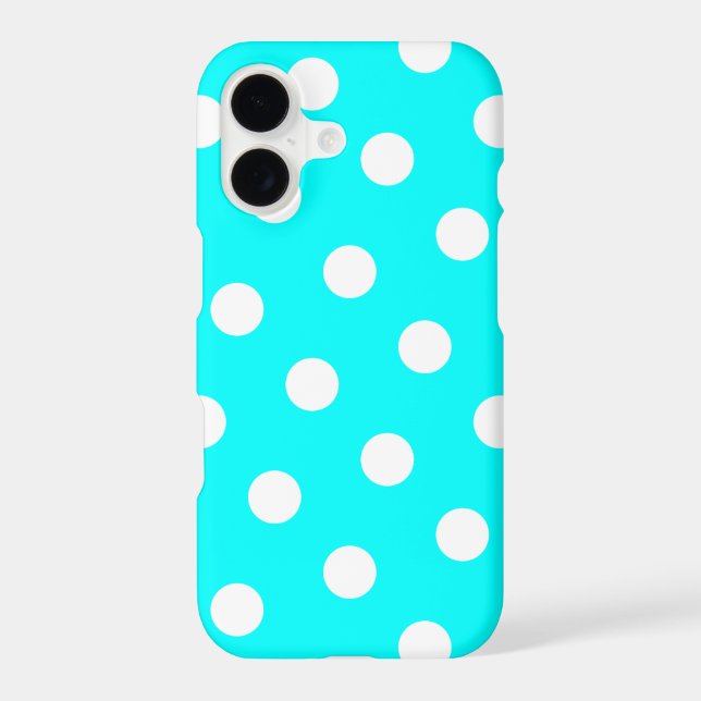 Aqua and White Polka Dot Pattern (Back)