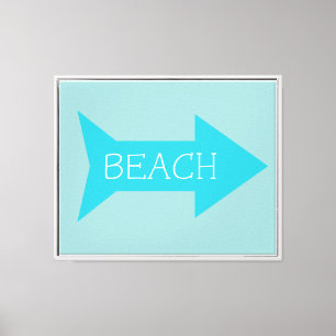 Aqua Arrow Beach Sign