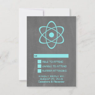 Aqua Atomic Chalkboard Response Card