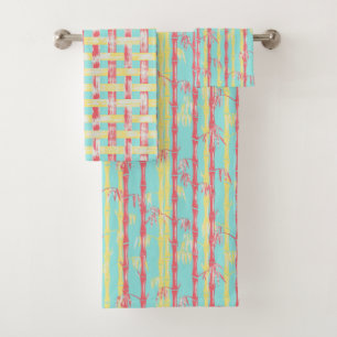 Aqua Bamboo Bath Towel Set
