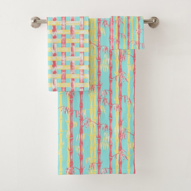 Aqua Bamboo Bath Towel Set (Insitu)