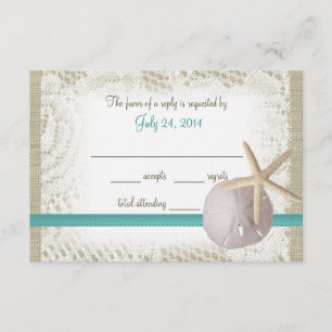 Aqua Beach Burlap et Lace Réponse