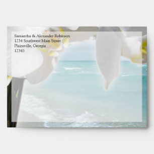 Aqua Beach Orchid Envelopes