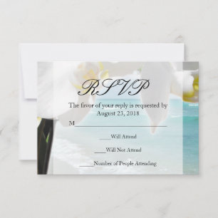 Aqua Beach Orchid RSVP Card
