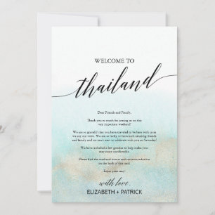 Aqua Beach Thailand Welcome Letter & Itinerary