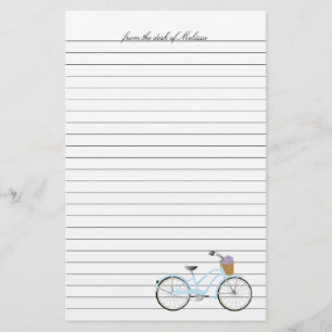 Aqua Bicycle Stationery