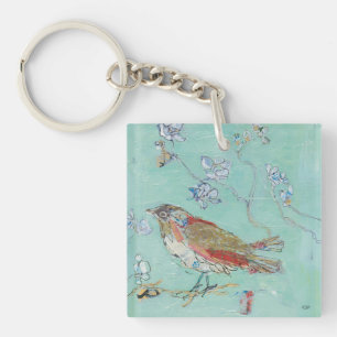 Aqua Bird Keychain