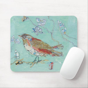 Aqua Bird Mouse Pad