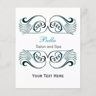 aqua , black and white Chic Business Flyers