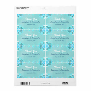 Aqua Bleu Turquoise Floral Gros Mariage Favoriser