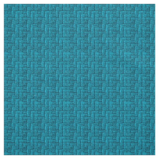 Aqua Blocks  Ivory Linen (54" width) Fabric (Swatch)