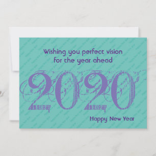 AQUA BLUE 20:20 Vision Moderne Bonne année Carte