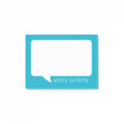 Aqua Blue and White Talk Bubble Personalized Name