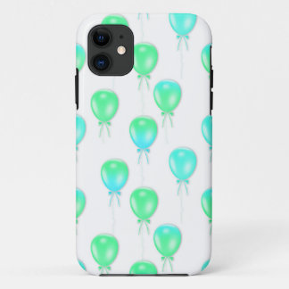 AQUA BLUE BALLOONS IPHONE CASE