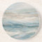 Aqua Blue Beige Teal Cream Abstract Wave Pattern