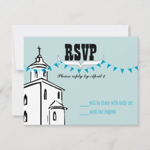 Aqua Blue Bunting Nous allons à la Chapelle RSVP