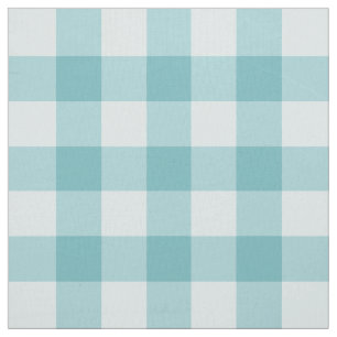 Aqua Blue Classic Gingham Pima Cotton Fabric