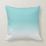 Aqua Blue Colour of 2021 Popular Ombre Throw Pillow<br><div class="desc">This design was created though digital art. It may be personalized in the area provided. Contact me at colorflowcreations@gmail.com if you with to have this design on another product. Purchase my original abstract acrylic painting for sale at www.etsy.com/shop/colorflowart. See more of my creations or follow me at www.facebook.com/colorflowcreations, www.instagram.com/colorflowcreations, www.twitter.com/colorflowart,...</div>
