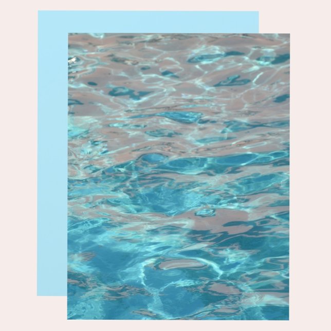 Aqua Blue Coral Marbled Water Scrapbook Paper (Creator Uploaded)