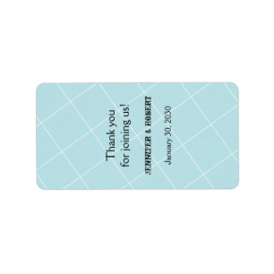 Aqua Blue Diamond Mariage Lip Balm Étiquette