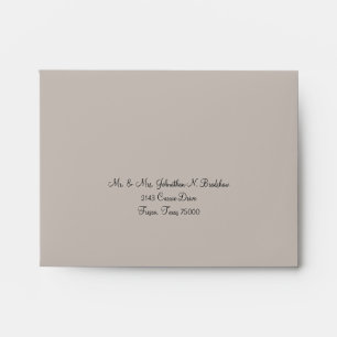 Aqua Blue et Taupe Wedding Enveloppe RSVP