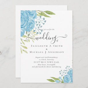 Aqua Blue Floral Wedding 
