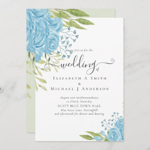 Aqua Blue Floral Wedding 