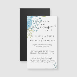 Aqua Blue Floral Wedding 