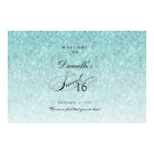 Aqua Blue Glitter Sweet 16 Personalized Welcome
