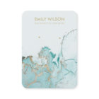 AQUA BLUE GOLD AGATE MARBLE EARRING DISPLAY CARD